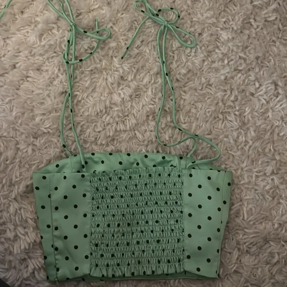 Zara Polka Dot Crop Top - Picture 3 of 3